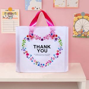 Recyclable PE <b>Plastic</b> Shopping Bags for Clothing Shoes & Socks-Custom Logo Printing Wholesale Packaging - Product Image 1