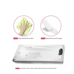 شريط لاصق لحوض الاستحمام من Xuri ، شرائط استحمام آمنة للحمام ، شارات لاصقة ، ملصقات حوض استحمام مانعة للانزلاق - Product Image 4