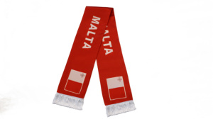 Écharpe drapeau MALTE Vente en gros de produits d'encouragement pour le football personnalisés Écharpe drapeau national pour les fans Écharpes à pompons Châle - Product Image 2