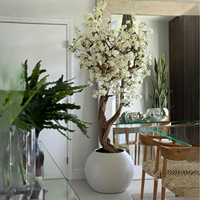 Dernière Vente Chaude Tik Tok YouTube Instagram Arbre à Fleurs de Cerisier Artificielles Rose et Blancs Faits sur Mesure pour la Décoration Intérieure de Maison