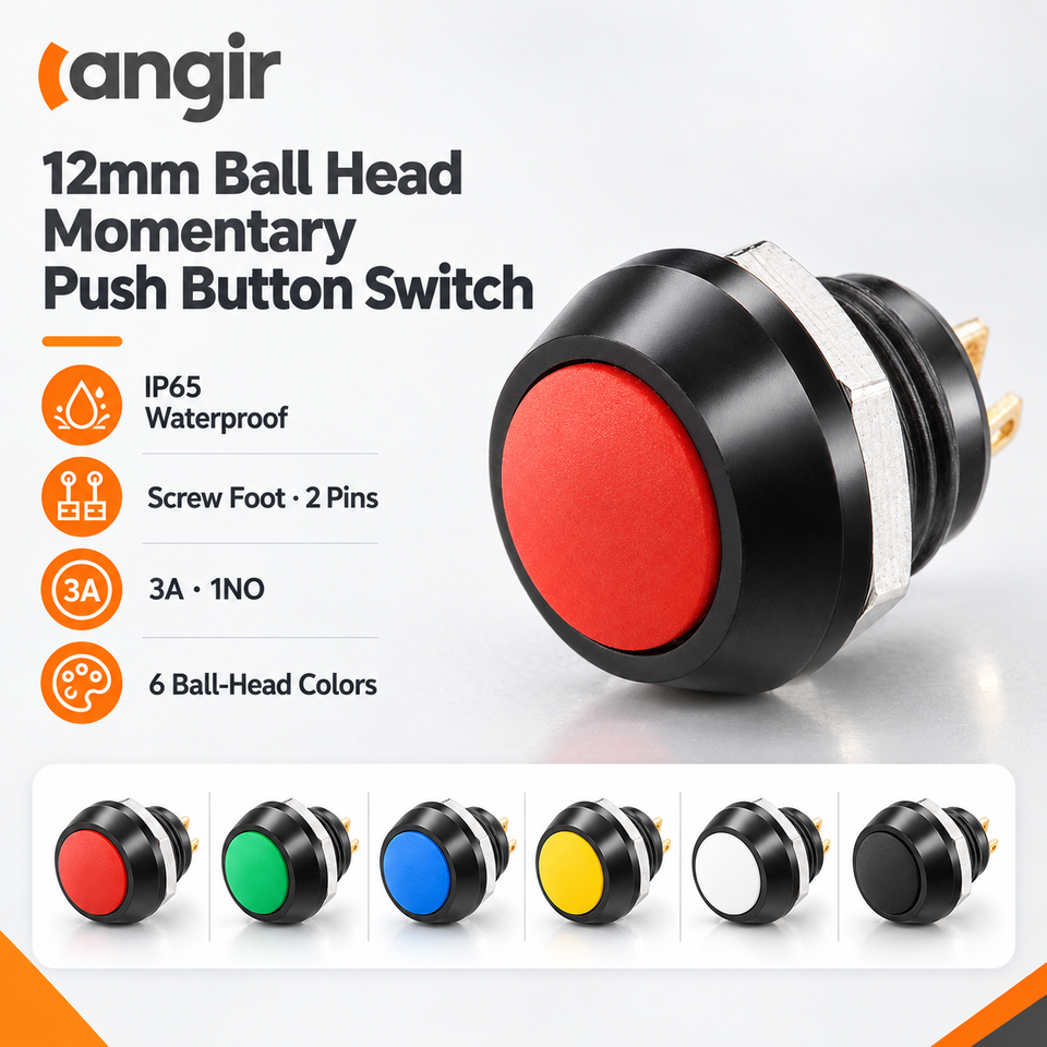 Number Button 12MM Momentary Latching Illuminated Mini Electronic Push Button Switch ...