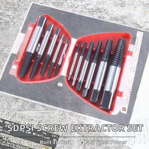 Juego de 8 brocas extractoras de tornillos/parafusos dañados de acero de alta velocidad y aleación de aluminio - Product Image 2