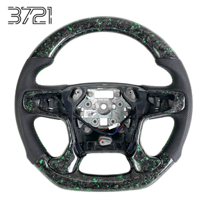 Volant en fibre de carbone forgée verte de style sport pour GMC Terrain Denali AT4 SLT SLE, intérieur 2018 2022 2023 2024 - Product Image 1