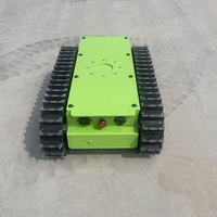 Robot Pengangkut Kargo Kendali Jarak Jauh dengan Motor Brushless dan Chassis Beroda 24V untuk Industri
