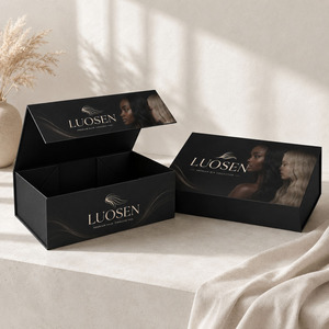 <span class=keywords><strong>Caja</strong></span> de Regalo Magnética Negra de Lujo con Logotipo Personalizado, Cajas de Embalaje Rígidas Plegables Reciclables con Tapa Magnética - Product Image 2