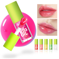 Gloss à lèvres de haute qualité en gros, marque privée, soin hydratant pour les lèvres, bouchon vert transparent, maquillage professionnel, huile à lèvres