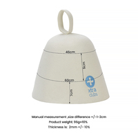 Casquette de sauna en feutre de laine naturelle écologique, personnalisable avec logo, pour spa, club, sauna vapeur, protection anti-brûlure pour la tête – Offre Spéciale