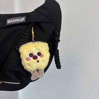 Porte-clés en peluche doux et mignon, imitation nourriture, biscuits, petites poupées, pour sacs à dos d'étudiants, pendentifs