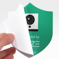 Autocollant imperméable découpé à la forme, autocollant pour vitre de voiture, étiquettes de forme irrégulière, autocollants imprimés recto-verso pour utilisation en extérieur
