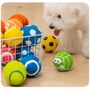 Palla Morbida da Rugby per Animali Domestici, Giocattolo Sonoro per Cani Piccoli e Grandi, Tennis, Pallavolo, Calcio, Basket, in Lattice per Pulizia Denti e Addestramento - Product Image 4