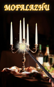 Bougies LED coniques sans flamme, décorations d'Halloween scintillantes, à piles, pour la maison, avec motif de bougie - Product Image 2