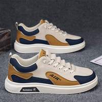 Chaussures de course décontractées pour hommes - Tige en cuir synthétique et mesh, semelle intermédiaire légère en EVA, rehaussantes, toutes saisons