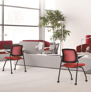 เก้าอี้ตาข่ายสำหรับฝึกหัดพับได้มีล้อเก้าอี้ฝึกหัดนักเรียนเฟอร์นิเจอร์สำหรับโรงเรียนส่งตรงจากโรงงาน - Product Image 5