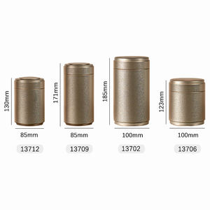 Barattoli Rotondi in Latta Opaca a 2 Coperchi Ermetici per Alimenti, Ideali per Caffè in Grani, Tè in Polvere, Snack, Cioccolatini - Scatola in Metallo per Tè - Product Image 6