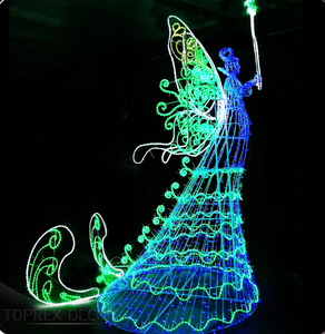 Toprex extérieur anges de noël avec trompettes luci jardin led lumière vacances anges décoratifs lumières décoration pour Noël - Product Image 5