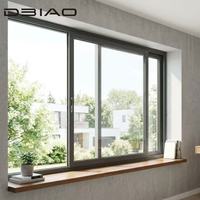 Fenêtre coulissante moderne en aluminium à rupture de pont thermique, double vitrage en verre trempé, insonorisée, design écoénergétique pour la rénovation de la maison