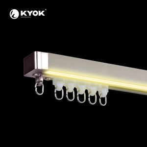 Rail de rideau intelligent de haute qualité monté au plafond rial avec lumière rail de rideau d'hôtel en aluminium de Chine - Product Image 1