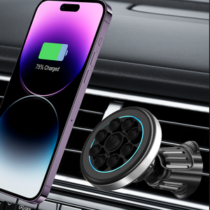 2025 support de téléphone portable pour <span class=keywords><strong>voiture</strong></span> support de téléphone évent 15W charge rapide <span class=keywords><strong>chargeur</strong></span> de <span class=keywords><strong>voiture</strong></span> sans fil magnétique pour iPhone <span class=keywords><strong>MagSafe</strong></span> - Product Image 4