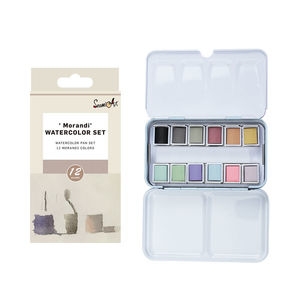 Set di Colori ad <span class=keywords><strong>Acqua</strong></span> Solidi Premium - 12 Colori <span class=keywords><strong>in</strong></span> Scatola di Metallo per Disegno su Carta, Schizzi all'Aperto e Arte <span class=keywords><strong>in</strong></span> Studio - Product Image 3