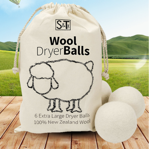 Huasheng ECO Natural Fabric Softener Laundry Wool Drying Ball XL Model Sustainable 6 Pieces for Dryer Set