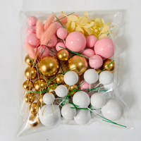 Künstliche Kugeln Tortendekoration Bunte Schaumstoff-Dekorationsbälle Kuchendeko-Zubehör für Hochzeit Geburtstag Party Kuchen Dessert