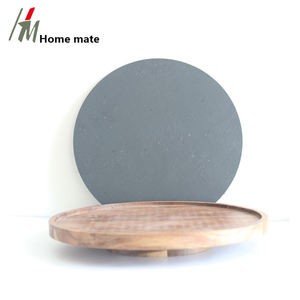 Nuevo producto, decoración del hogar, arte y artesanía, pizarra redonda portátil y tabla de quesos de madera, Susan perezosa - Product Image 2