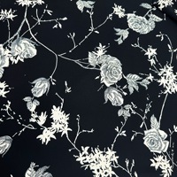 80GSM Tissu Anti-Pilule Minimalement Rose Imprimé Respirant Printemps/Été Mince Mode Pantalon Large Chemise Robe Jupe