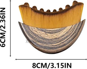 Gezichtsborstel met aangepast logo voor lymfatische contouren - Ergonomisch ontwerp voor nauwkeurige huiddrainage & massage, verlicht vermoeidheid, droge borstelbehandeling - Product Image 2