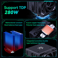 SNOWMAN Dual Tower CPU Cooler 8 Heat Pipe 280W TDP CPU Processor Cooling Cooler Stock No LED Light Cooling Fan X99 CPU Cooler