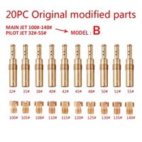 Kit de carburateur de moto, 20 pièces, buse d'injecteurs principaux à jet pilote lent pour Nsr Pwk Pwm Pe Oko Keihin Koso Carb