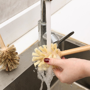 <span class=keywords><strong>Brosse</strong></span> à vaisselle et à biberons en sisal naturel et bambou, à long manche, design <span class=keywords><strong>suspendu</strong></span>, écologique, pour verres et biberons - Product Image 3