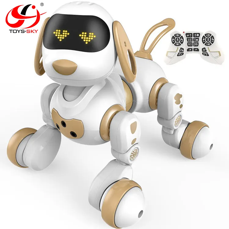 Popular Sell Lovely Remote Robot Programmable Gesture Sensing Smart RC Robotic Dog Educational Toys Led Eye Light for Kids