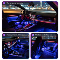 KYNCHO para Audi A3 8Y 2021-2025, Luz Ambiental RGB para Auto, Iluminación Interior LED de 64 Colores, Control por Pantalla y Aplicación