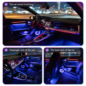 KYNCHO pour <span class=keywords><strong>Audi</strong></span> A3 8Y 2021-2025, éclairage ambiant de voiture RGB, 64 couleurs, symphonie LED, éclairage intérieur automobile, écran et contrôle par application - Product Image 5
