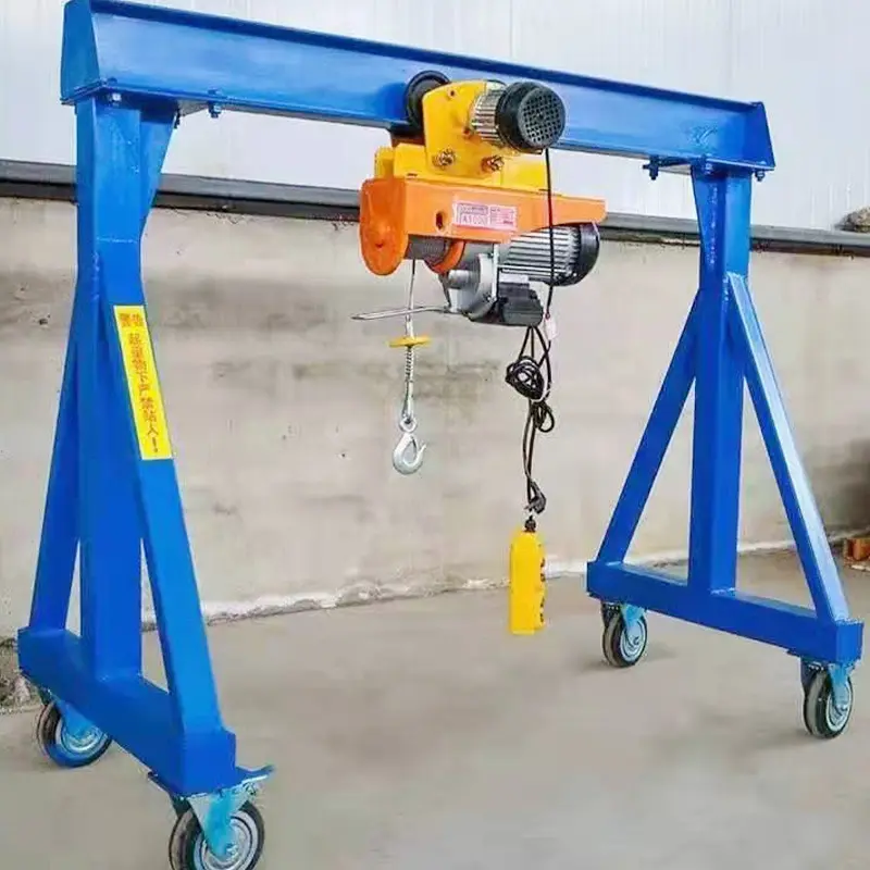 Portable Gantry Crane Small Simple Lifting Crane Home Mobile Electric Hoist Hanger