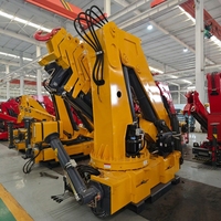 Grue mobile hydraulique à flèche articulée de 10 tonnes et 18 tonnes pour levage, montée sur camion, usage intensif