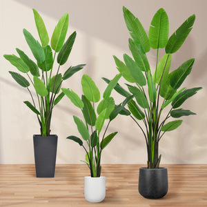 Plante artificielle verte de haute qualité, oiseau de paradis en plastique, queue lâche, arbre du voyageur, décoration de salon, planté - Product Image 4