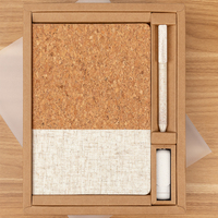 Ensemble de carnet A5 écologique avec stylo, couverture en liège, impression UV - Cadeau écologique personnalisé pour les événements