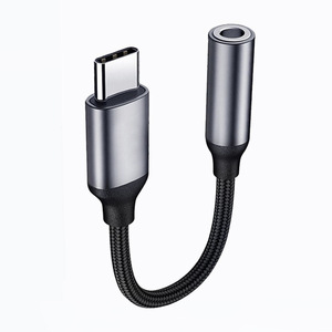 Kỹ thuật số âm thanh <span class=keywords><strong>Adapter</strong></span> Cable Type-C đến 3.5 mét headphone Jack <span class=keywords><strong>Adapter</strong></span> với nylon bện cáp Hợp kim nhôm nhà ở - Product Image 1
