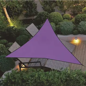 高品質の夏の使用無地の三角形の形のシェードセイル、屋外防水サンシェードセイル //