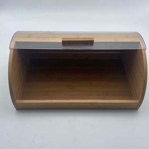 Boîte à pain en bambou 37,8x26,5x17 cm avec couvercle, design moderne, écologique, rangement domestique pour aliments - Product Image 2