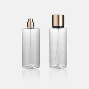 Perfume personalizado sem logotipo, fragrância plana plástica garrafa 150ml 250ml com pulverizador