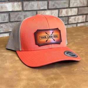 Custom Embroidery Animal Hunting Leather <b>Patch</b> Custom Logo 6 Panel Mesh Snapback Gorras Richardson 112 Trucker Hats Caps - Product Image 1