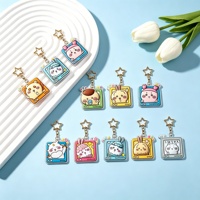 Porte-clés en acrylique Chiikawa imprimé UV, chaîne métallique étoile, pendentif de sac dessin animé, accessoire cadeau, vente en gros directe usine