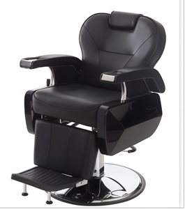 Chaise de barbier pour hommes, salon de coiffure, moderne, de haute qualité, noire et rouge, la plus populaire, en vente en gros - Product Image 5