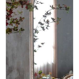 Elegante Specchio <span class=keywords><strong>da</strong></span> <span class=keywords><strong>Parete</strong></span> Europeo ad Arco con Cornice Ornamentale Bianco Antico Intricatamente Decorata e Superficie Riflettente Lucida - Product Image 4