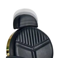 Grande Vente Chaise de Coiffure de Luxe Noire et Or pour Salon de Beauté Homme à Prix Compétitif