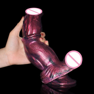 NNSX Grand <span class=keywords><strong>Dildo</strong></span> en Silicone pour Femmes, Forme de Noeud Canin, Jouets Sexuels Fantastiques, <span class=keywords><strong>Dildo</strong></span> Noeud de Loup avec Ventouse, Doux - Product Image 4