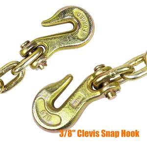 3/8 אינץ x 10 רגל קלסר תובלה כבדה עם ווים למשאיות - Product Image 4