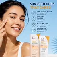 Crème solaire minérale hydratante pour le visage Lance PrivateLabel SPF30 MEDIUM, large spectre, UVA UVB, non toxique, crème solaire faciale biologique